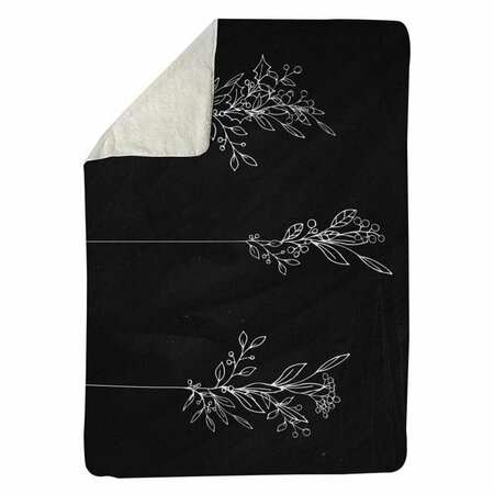 BEGIN HOME DECOR 60 x 80 in. Mistletoe-Sherpa Fleece Blanket 5545-6080-HO14